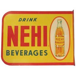 Drink Nehi Beverages Tin Flange Sign