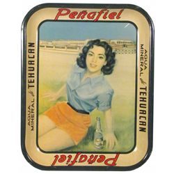 Penafiel Mineral Water Tin Serving Tray