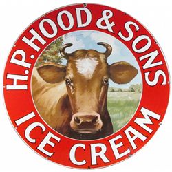Extremely Rare H.P. Hood & Sons "Ice Cream" Sign
