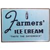 Image 1 : Farmers' Ice Cream Porcelain Flange Sign