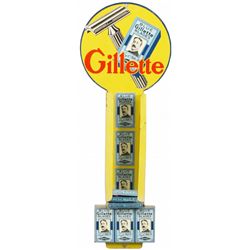 Gillette Blades Die Cut Tin Store Display