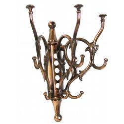 Wall Mount Copper Flashed Coat and Hat Rack