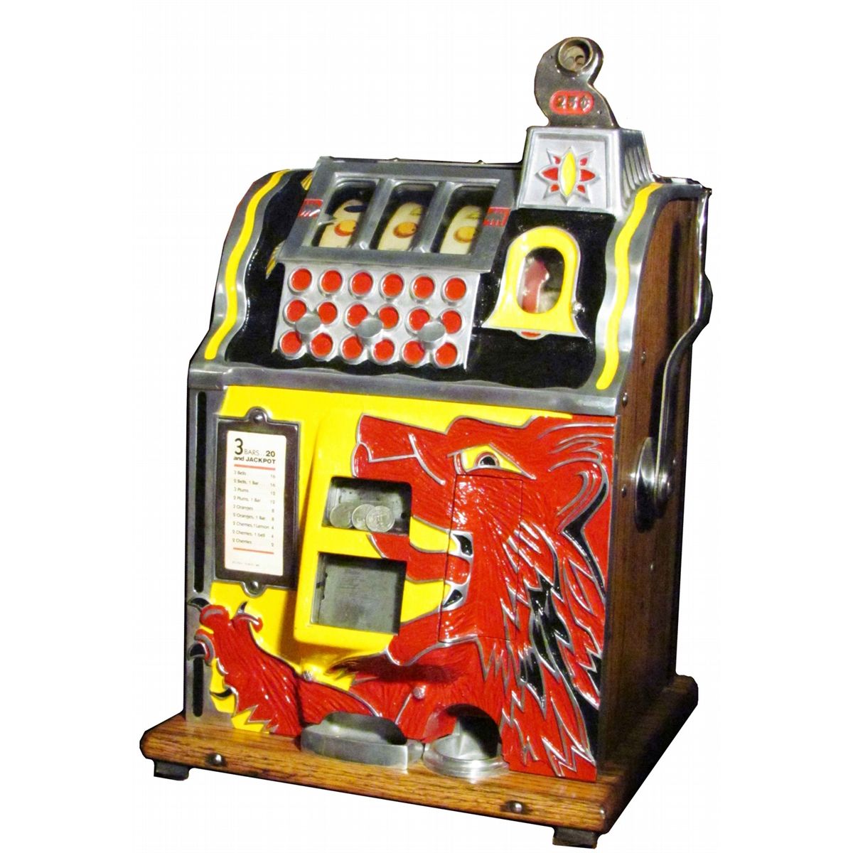 Mill's 25 Cent Lions Head 3 Reel Slot Machine