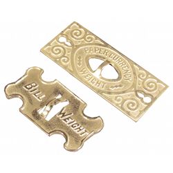 National Cash Register Bill Holder and 2 Note Presses