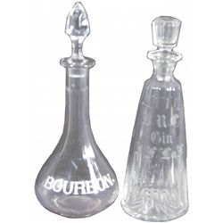 Two Saloon Back Bar Bottles