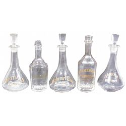 Five Saloon Back Bar Bottles