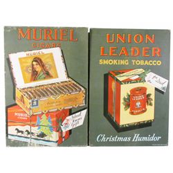 2 Muriel Cigars Cardboard Easel Back Holiday Signs