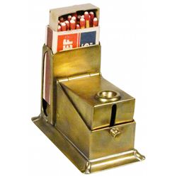 Brass Cigar Tip Cutter & Match Holder