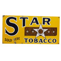 Star Tobacco Heavy Porcelain Sign