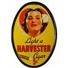 Image 1 : Light a Harvest Cigar Self Framed Tin Sign