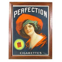 Perfection Cigarettes Paper Sign