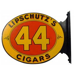 Lipschutz's "44" Cigars Steel Flange Sign