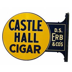 Castle Hall Cigar Tin Flange Sign