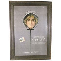 Egyptienne Straights Paper Sign in original frame