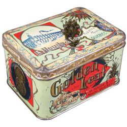 Golden Leaf Smoking Tobacco Embossed Tin