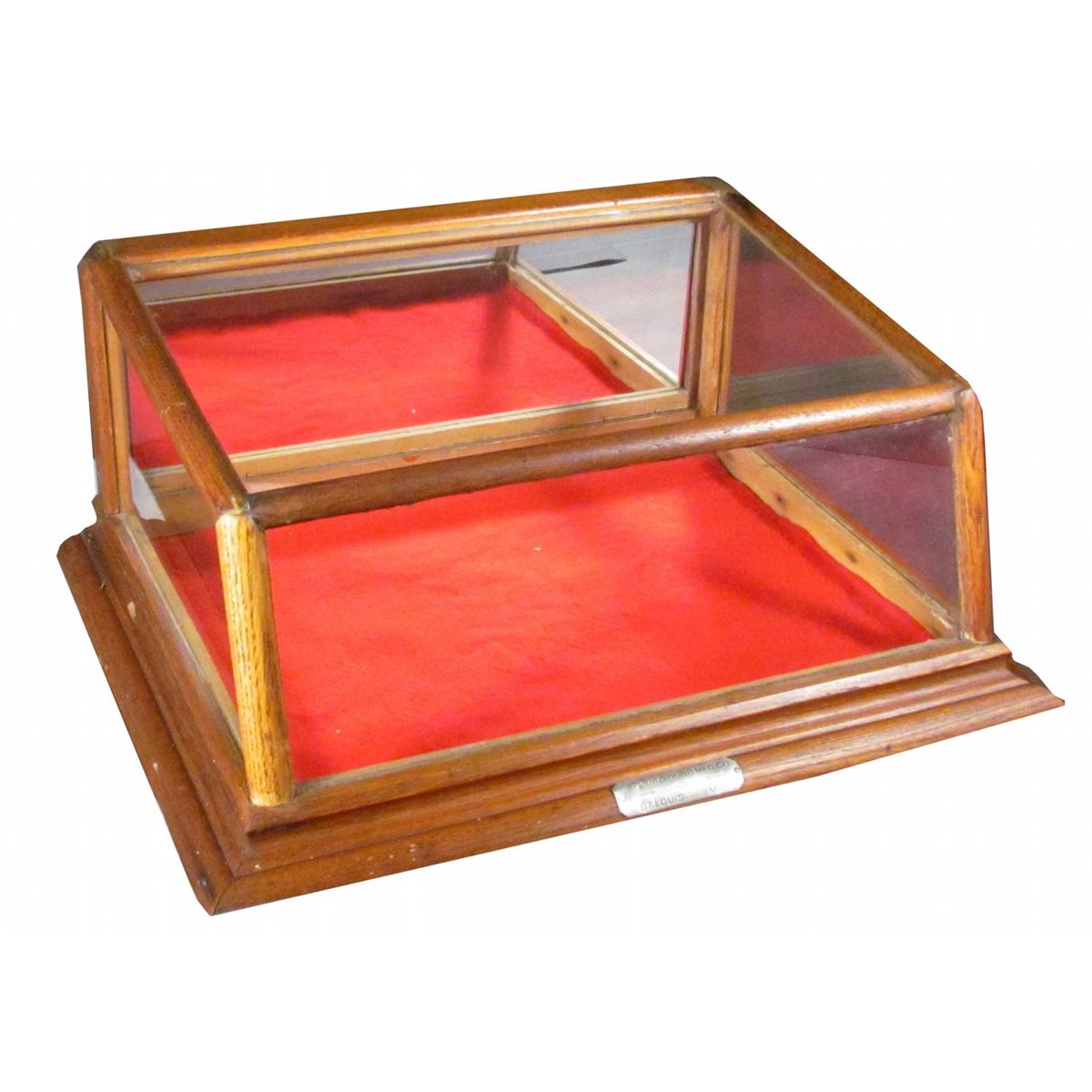 Slanted Showcase Small Oak Slant Showcase