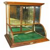 Image 1 : Single Tower Curved Glass Showcase, wood