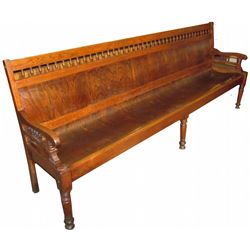 Oak Train Station Waiting Bench