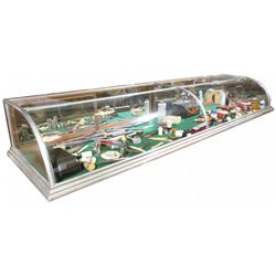 Curved Glass German Nickel Counter Top Showcase