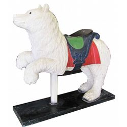Polar Bear Carousel Wood Figure