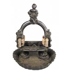 Black Americana Image Cast Iron Boot Scraper