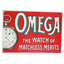 Omega Watches Embossed Tin Sign