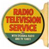 Image 1 : Sylvania Radio Television Service Steel Flange Sign