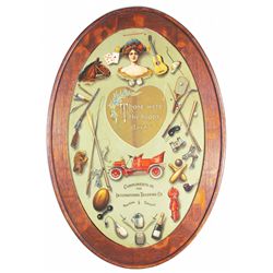 International Tailoring "Pleasures of a Man" Sign