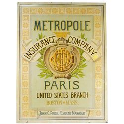 Metropole Insurance Company Tin Sign