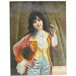 1916 Calendar for P. Squillan Grocer Providence, RI.