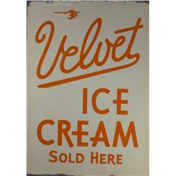 Velvet Ice Cream Porcelain Sign