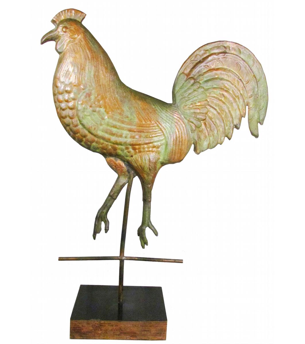 Antique Rooster Copper Weathervane