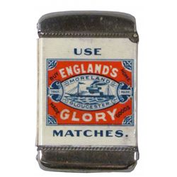 Celluloid Advertising Match Safe Morland Matches