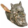 Image 1 : Embossed Bronze Devil Cigar Holder Ashtray