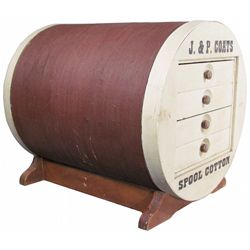 J.P. Coats Round Horizontal Spool Cabinet