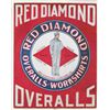 Image 1 : Red Diamond Overalls Cardboard Sign