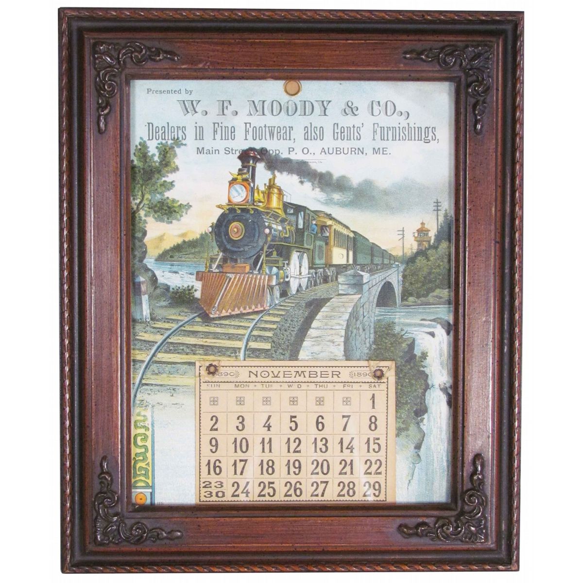 1890 Calendar for W.F. Moody & Co.