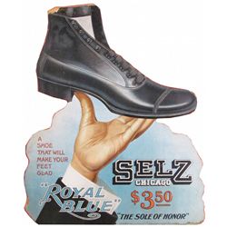 Selz Shoes Die Cut Cardboard Sign