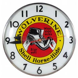 Wolverine Shell Horse-Hide Clock
