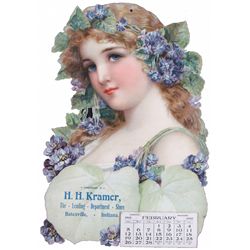 1905 Embossed Die Cut Calendar for H.H. Kramer