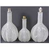 Image 1 : Crackled Glass Barber Bottle Set of Three