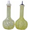 Image 1 : Lot of Two Vaseline and Milk Glass Barber Bottles