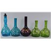 Image 1 : Lot of Five Enameled Barber Bottles