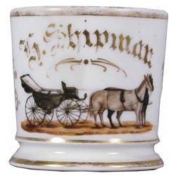 Occupational Shaving Mug, Horse drawn Carriage