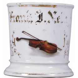 Occupational Shaving Mug, Violin Motif