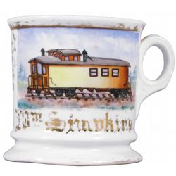 Occupational Shaving Mug, Caboose Motif