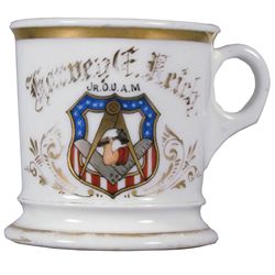 Fraternal Shaving Mug, Builder Motif