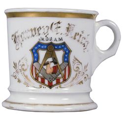 Fraternal Shaving Mug, Builder Motif