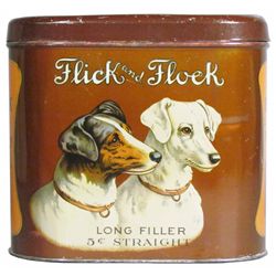 Rare Flick and Flock 5 Cent Straight Cigar Tin