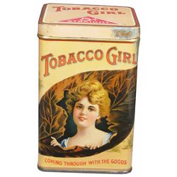 Rare Tobacco Girl 5 Cent Cigar Tin for 25 Cigars